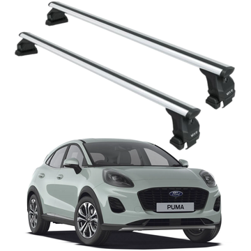 Fix Pro Roof Rack Cross Bars - Ford Puma 2019-2025 Normal Roof - Aluminum Silver