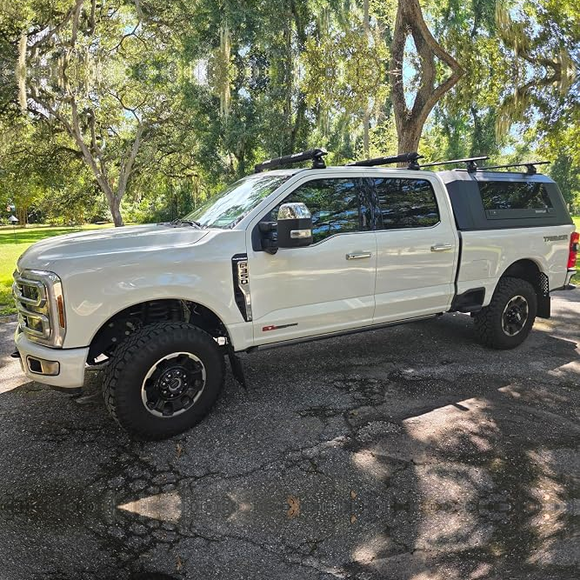 For Ford F250 (2017-Up) Roof Rack Cross Bars Fits Naked Roof w/Hidden Fixing Points Silver