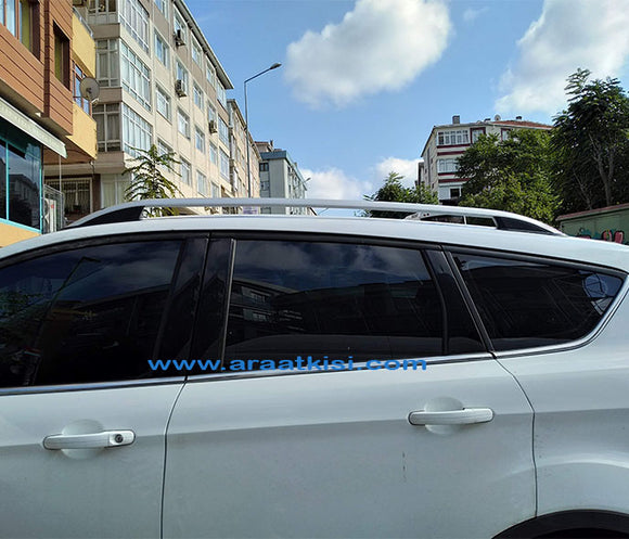 For Ford Kuga (C520) 2013-2019 Roof Rack Cross Bars Raised Rail Alu Silver