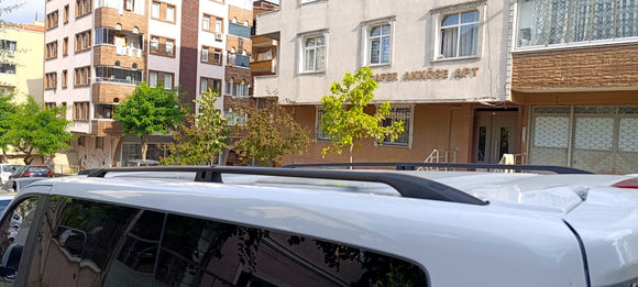 For Ford Transit Custom L1 (2023-2025) Roof Rails & Roof Rack Cross Bars – Full Set, Black