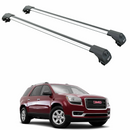 For GMC Acadia Gen 1 (2010-2016) Roof Rack Cross Bars Raised Rail, Silver-1