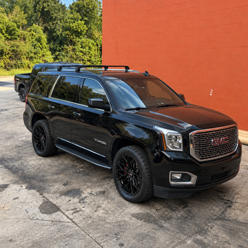For GMC Yukon 4th Gen (K2UG) 2015-2020 Roof Rack Cross Bars Flush Rail, Black - 0