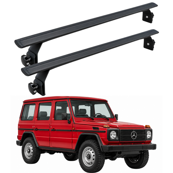 Mercedes G-Class W460 roof rack cross bars for rain gutters