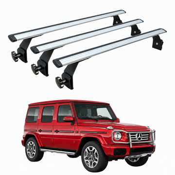 Mercedes G-Class W463 roof rack cross bars for rain gutters