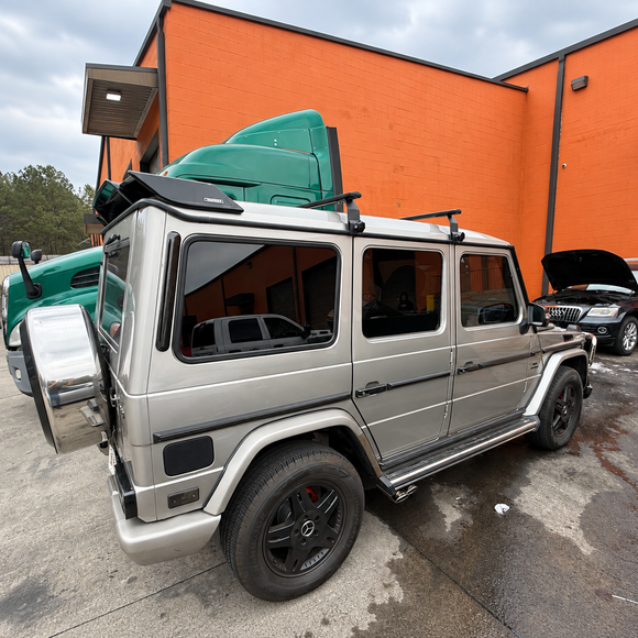 Mercedes G-Class W463 roof rack cross bars for rain gutters