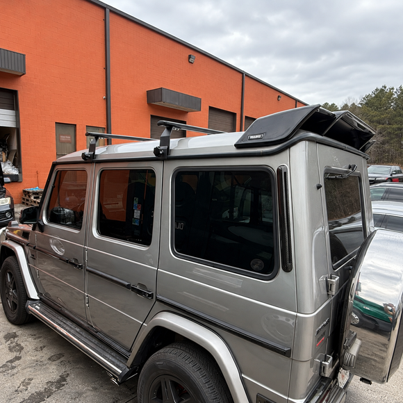 Mercedes G-Class W463 roof rack cross bars for rain gutters