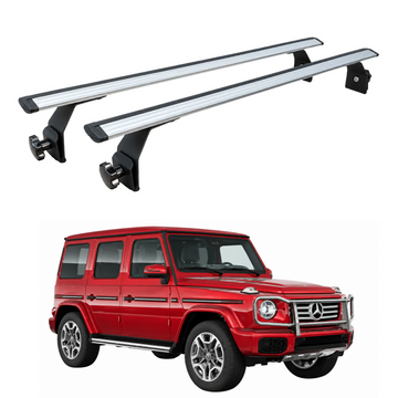 Mercedes G-Class W463 roof rack cross bars for rain gutters