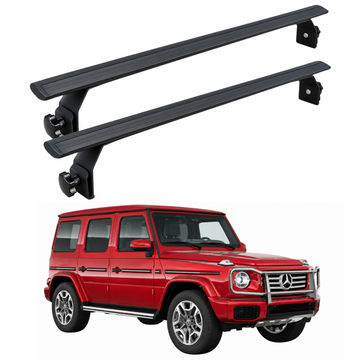 Mercedes G-Class W463 roof rack cross bars for rain gutters