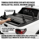 Kompatibel mit Hyundai Santa Cruz Truck Bed Rack Black Color-3