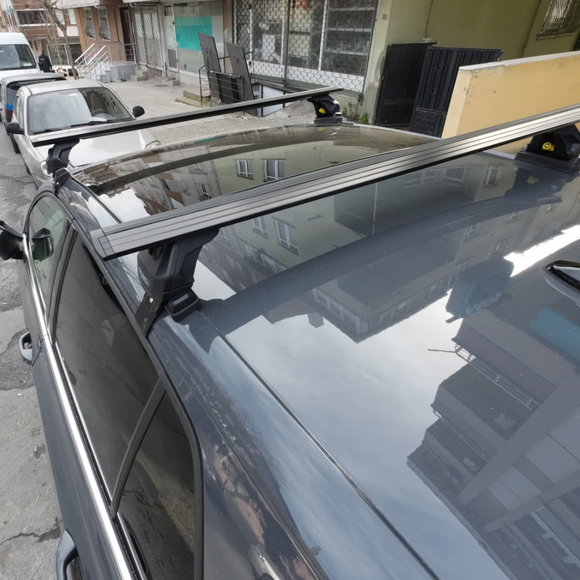 For Volkswagen Golf Plus (MK5) 2003-2008 Roof Rack Cross Bar Normal Roof Black