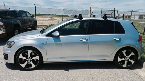For Volkswagen Golf 5D (MK7) 2012-2019 Roof Rack Cross Bar Normal Roof Silver