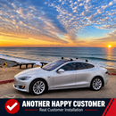 Für Tesla Model S 2015–2019, Dachträgersystem, Träger, Querträger, Aluminium, abschließbar, hochwertige Metallhalterung, Silber-17
