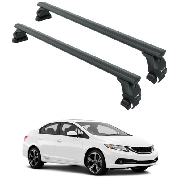 For Honda Civic 9 2011-2017 Roof Rack Cross Bars Normal Roof Alu Black