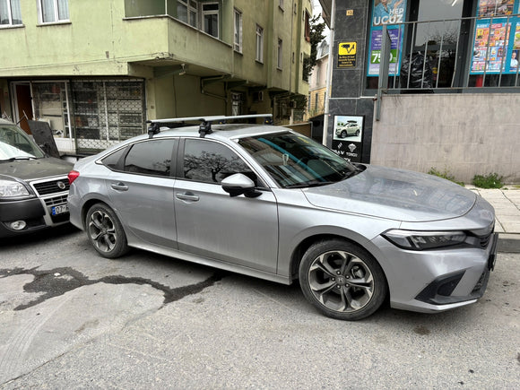 For Honda Civic Hatchback 2021-2025 Roof Rack Cross Bars Normal Roof Alu Silver