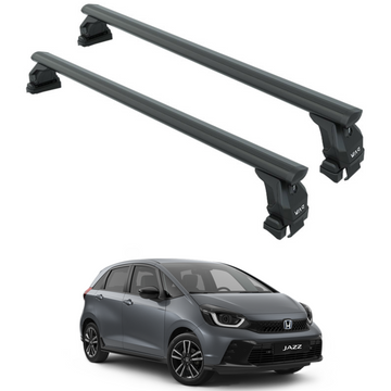 For Honda Jazz 2021-2025 Roof Rack Cross Bars Normal Roof Alu Black