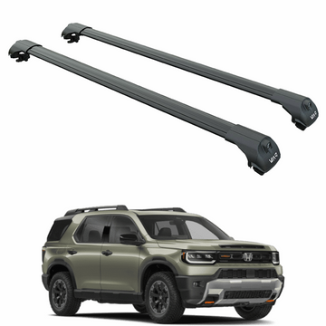 For Honda Passport (2025-2026) Roof Rack Cross Bars Raised Rail, Black