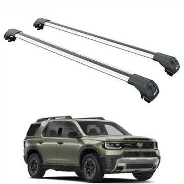 For Honda Passport 2025-2026 Roof Rack Cross Bars Raised Rail Alu Silver