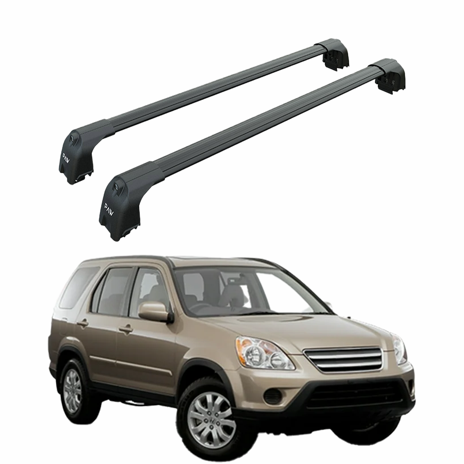 For Honda CRV MK2 2002-2006 Roof Rack Cross Bars Metal Bracket Fix Point Alu Black