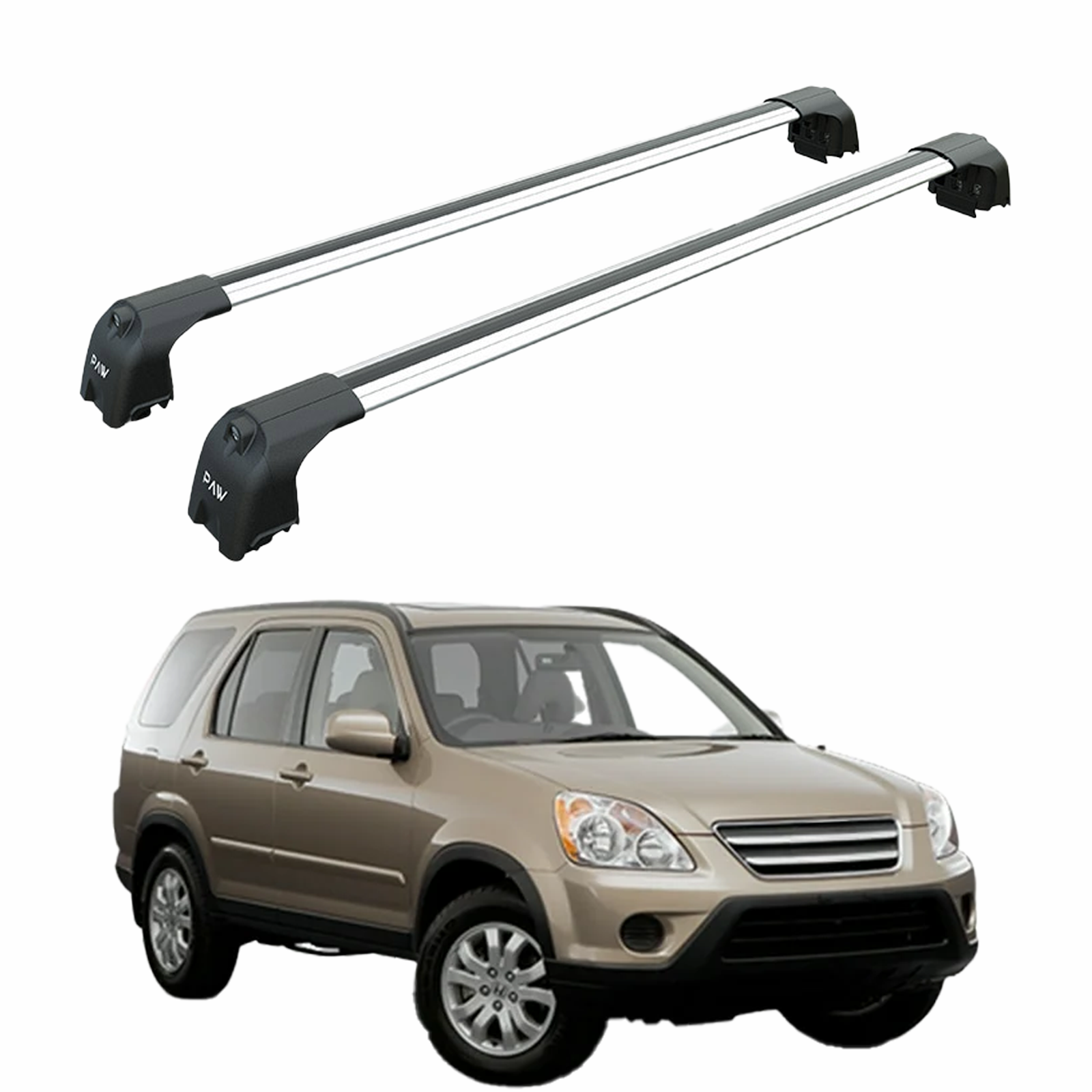 For Honda CRV MK2 2002-2006 Roof Rack Cross Bars Metal Bracket Fix Point Alu Silver