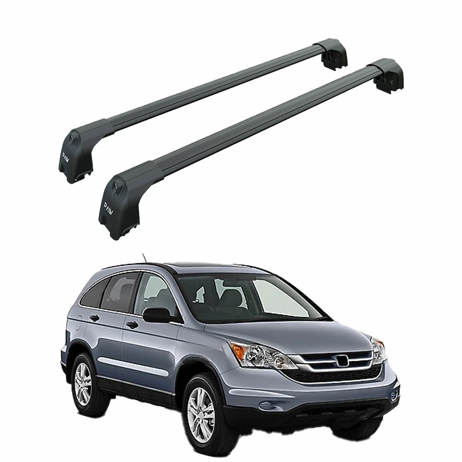 Für Honda CR-V (MK2) 2007–2012 Dachträgersystem, Aluminium-Querstange, Metallhalterung, abschließbar, schwarz