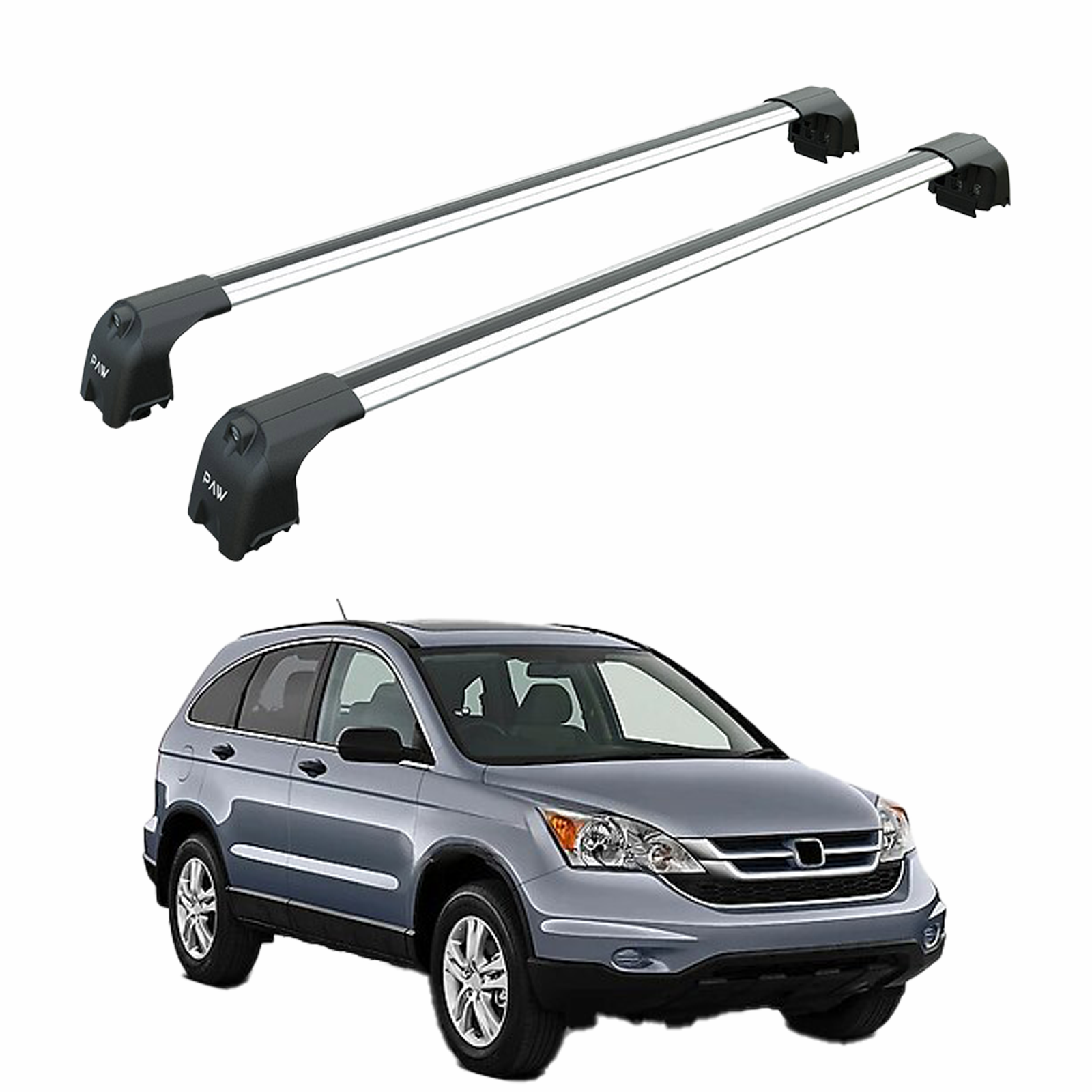 Für Honda CR-V (MK2) 2007–2012 Dachträgersystem, Aluminium-Querstange, Metallhalterung, abschließbar, Silber