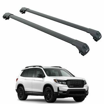 For Honda Passport 2019-2024 Roof Rack Cross Bars Raised Rail Alu Black