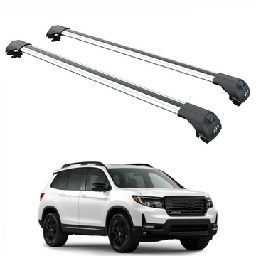 For Honda Passport 2019-2024 Roof Rack Cross Bars Raised Rail Alu Silver