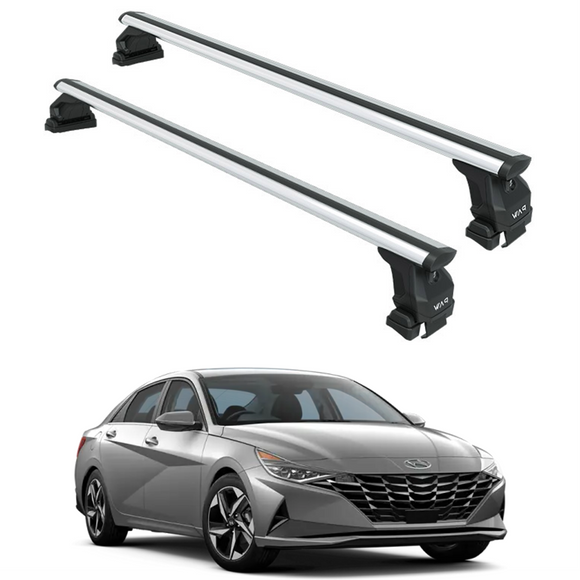 For Hyundai Elantra 2020-2025 Roof Rack Cross Bars Normal Roof Alu Silver