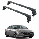 For Hyundai Elantra 2020-2025 Roof Rack Cross Bars Normal Roof Alu Black-1