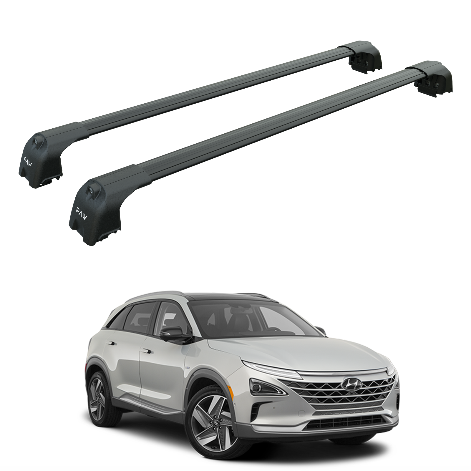 For Hyundai Kona 2017-2025 Roof Rack Cross Bars Flush Rail Black