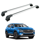 For Hyundai Santa Fe 2018-2023 Roof Rack Cross Bars Flush Rail Silver-1