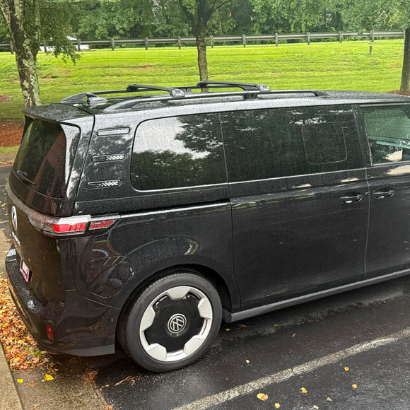 For Volkswagen ID. Buzz SWB L1 Roof Side Rails and Roof Rack Cross Bars Silver