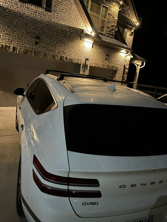 For Genesis GV80 2022-2025 Roof Rack Cross Bars Flush Rail Alu Black