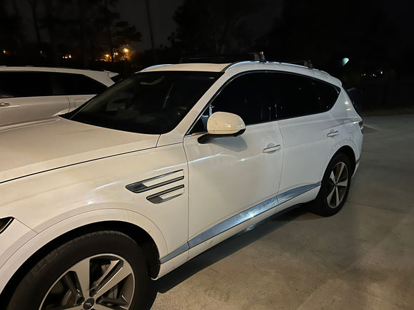 For Genesis GV80 2022-2025 Roof Rack Cross Bars Flush Rail Alu Black