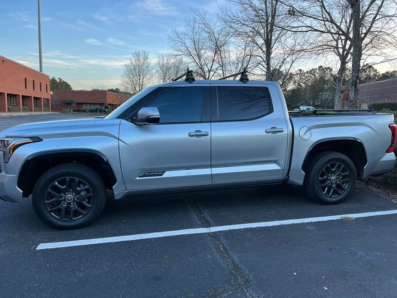 Für Toyota Tundra 2015-Up Dachträger Querträger Metallhalterung Normales Dach Alu Schwarz