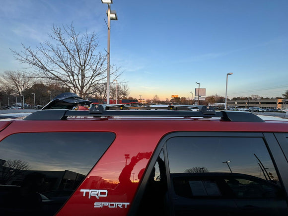 Für Toyota 4Runner 2010-Up Dachträger Querträger Metallhalterung Erhöhte Schiene Alu Silber