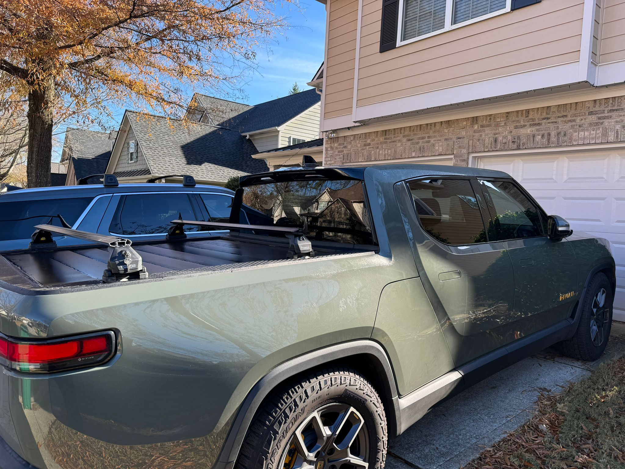 Roof Rack Rivian R1T 2022-Up Bed Rack Black Toros Trade LLC