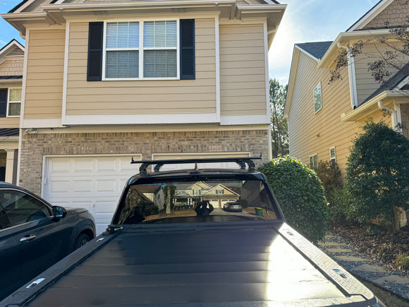 For Rivian R1T 2022-2025 Roof Rack Cross Bars Fix Point Pro 6 Alu Black