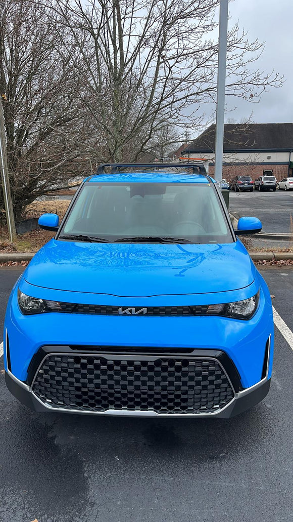 Für Kia Soul 2020-Up Dachträgersystem, Aluminium-Querstange, Metallhalterung, abschließbar, Silber 