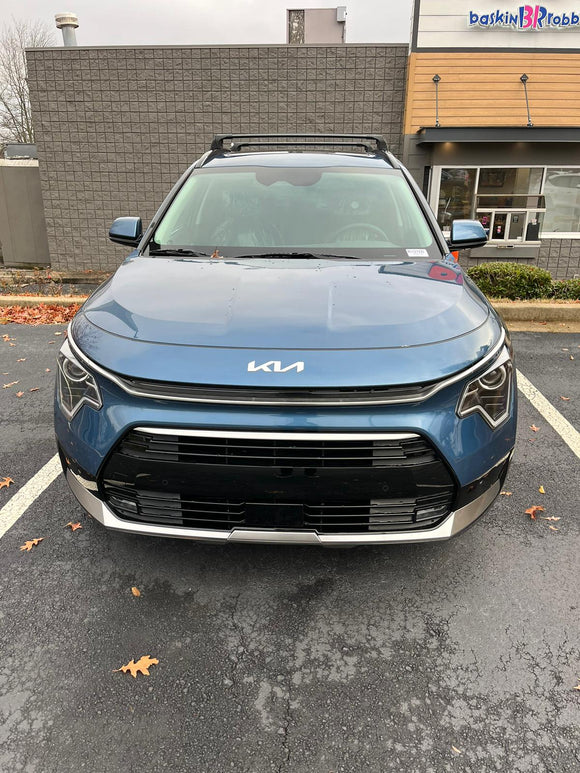 For Kia Niro 2017-2022 Roof Rack Cross Bars Flush Rail Alu Black