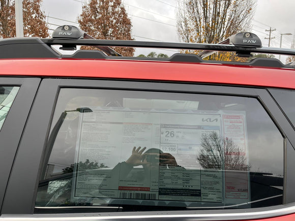 For Kia Seltos X Line (2021-2025) Roof Rack Cross Bars Raised Rail, Black