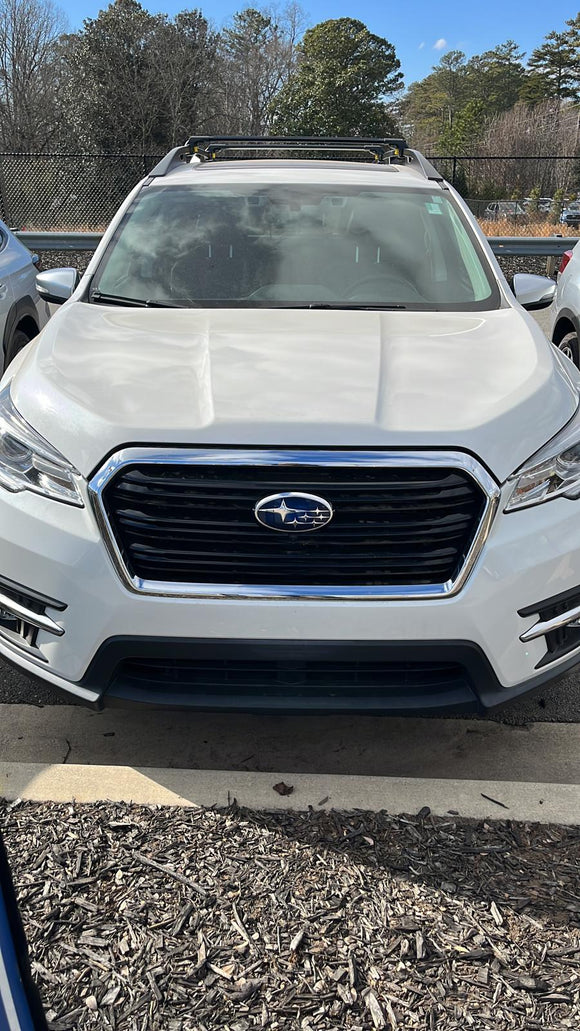 Für Subaru Ascent 2019-Up Dachträger Querträger Metallhalterung Erhöhte Schiene Alu Silber