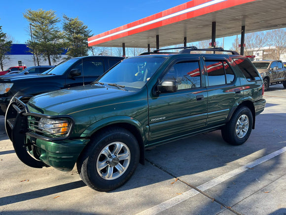 For Isuzu Rodeo 1997-2004 Roof Rack Cross Bars Metal Bracket Raised Rail Alu Black