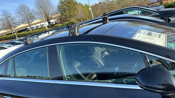 For Mercedes Benz EQE Sedan 2022-2026 Roof Rack Cross Bars Fix Point Black - 0
