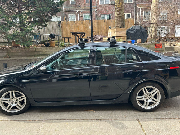 For Acura TL/TLX 2008-2014 Roof Rack Cross Bars Normal Roof Alu Black