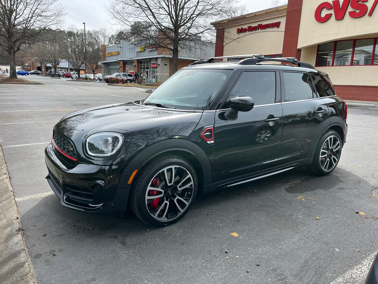 For Mini Countryman F60 2017-2022 Roof Rack Cross Bars Metal Bracket Raised Rail Black