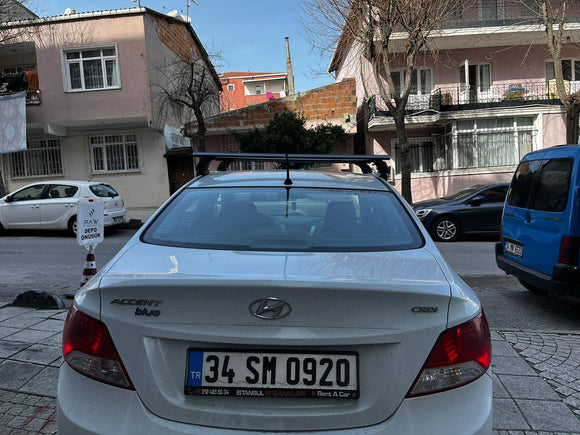 For Hyundai Accent 2018-2025 Roof Rack Cross Bars Normal Roof Alu Silver