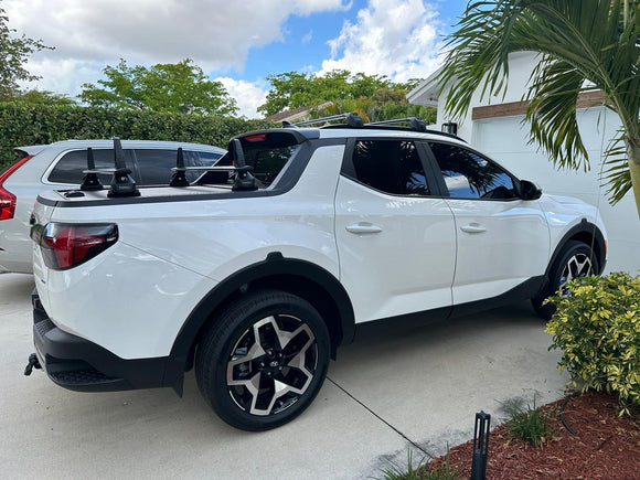 For Hyundai Santa Cruz Roof Rack Cross Bars Flush Rail Alu Silver