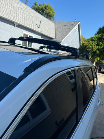 For Honda Prologue Roof Rack Cross Bars Metal Bracket Flush Rail Black - 0