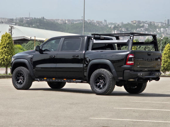 Truck Bed Rack Overland Rack Tent Rack Cargo Carrier Fit Ram 1500 6.4" 2019-2025 Black Steel